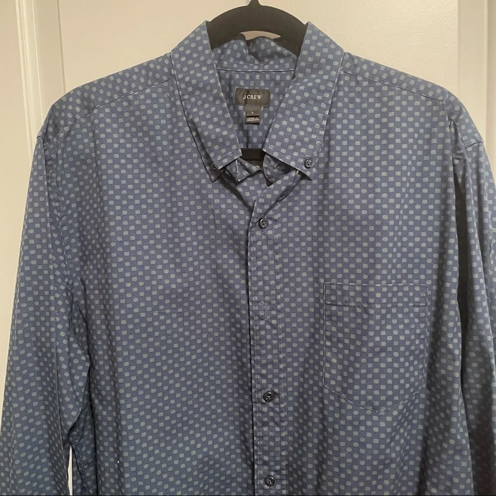 J. Crew Men’s Cotton Long Sleeve Botton Down Shirt Size L